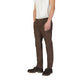 Brown Cotton Skinny Pant