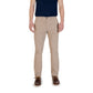 Beige Cotton Skinny Pant