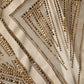 White Beige Mesh Crystal Embellished Sleeveless Jumpsuit