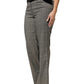 Gray Wool Blend Plaid Straight Leg Velvet Waist Pants