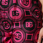 Pink Black Silk Logo Print DG Pattern Shorts