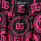 Pink Black Silk Logo Print DG Pattern Shorts