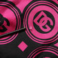 Pink Black Silk Logo Print DG Pattern Shorts