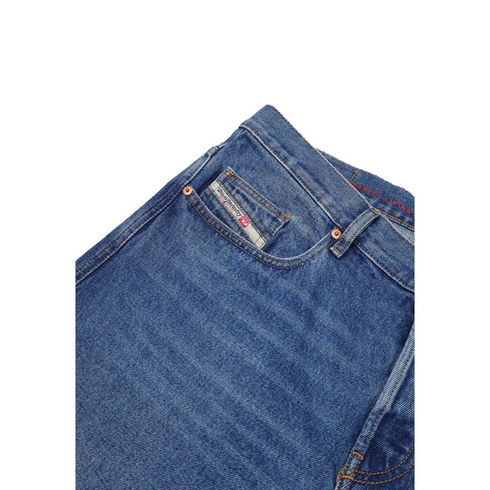 Blue Cotton Relaxed Fit Jean