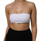 White Nylon Blend Bandeau Strapless Tube Top