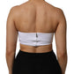 White Nylon Blend Bandeau Strapless Tube Top