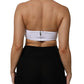 White Nylon Blend Bandeau Strapless Tube Top