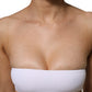 White Nylon Blend Bandeau Strapless Tube Top