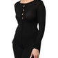 Black Virgin Wool Buttoned Cardigan Sweater