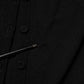 Black Virgin Wool Buttoned Cardigan Sweater