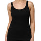 Black Cotton Sleeveless Women Tank Top