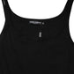 Black Cotton Sleeveless Women Tank Top