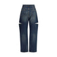 Denim Jeans with Cut-Out Detail
