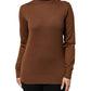 Brown Cashmere Turtle Neck Pullover Sweater