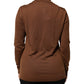 Brown Cashmere Turtle Neck Pullover Sweater