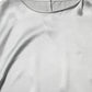 Gray Silk Satin Floral Lace Long Sleeve Top