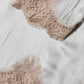 Gray Silk Satin Floral Lace Long Sleeve Top