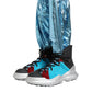Blue Lace Up Over The Knee Socks Men Boots Shoes