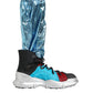 Blue Lace Up Over The Knee Socks Men Boots Shoes