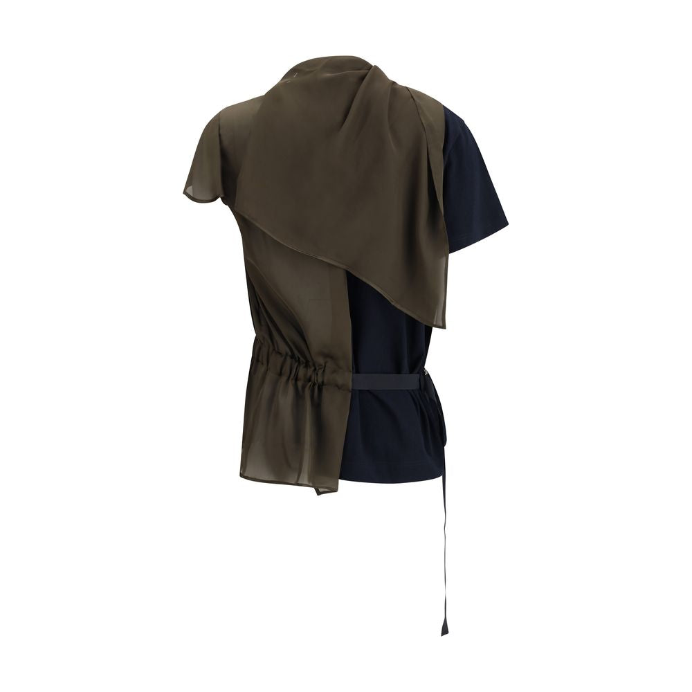 Jersey T-shirt with contrast inserts