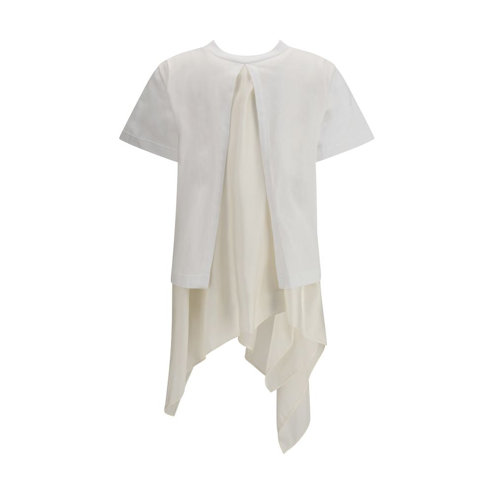 Jersey T-shirt with Polyester detail