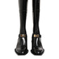 Black Logo Plaque Over The Calf Boots Shoes