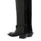 Black Logo Plaque Over The Calf Boots Shoes