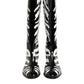 Black White Zebra Over The Calf Boots Shoes