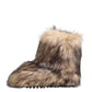 Brown Faux Skim Ski Fur Men Short Boots Shoes