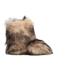 Brown Faux Skim Ski Fur Men Short Boots Shoes