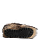 Brown Faux Skim Ski Fur Men Short Boots Shoes