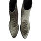 Gray Cotton Velvet Mid Calf Short Boots Shoes