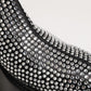 Black Crystal Strass Mid Calf Short Boots  Shoes