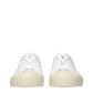White Fabric Low Tops