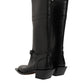 Black Logo Plaque Over The Calf Boot Shoes