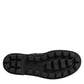 Black Logo Plaque Mid Calf Biker Boots Shoes