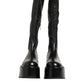 Black Logo Plaque Over The Calf Boots Shoes