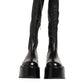 Black Logo Plaque Over The Calf Boots Shoes
