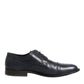 Blue Leather Wingtip Lace-up Formal Derby Shoes