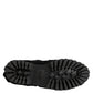 Dress Black Fur Leather Slippers Men Shoes