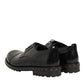 Black Leather Studded Men Formal Derby Shoes