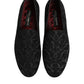 Black Brocade Loafers Slip On Men Dress Shoes