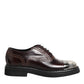 Brown Leather Lace Up Dress Men Oxford Shoes