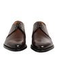Brown Leather Lace Up Dress Men Derby Shoes