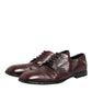 Bordeaux Leather Lace Up Dress Derby Shoes
