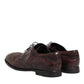 Bordeaux Leather Lace Up Dress Derby Shoes
