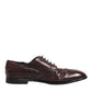Bordeaux Leather Lace Up Dress Derby Shoes