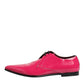 Pink Patent Leather Lace Up Dress Derby Shoes
