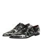 Marbled Pattern Dress Lace Up Derby Shoes