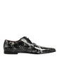 Marbled Pattern Dress Lace Up Derby Shoes